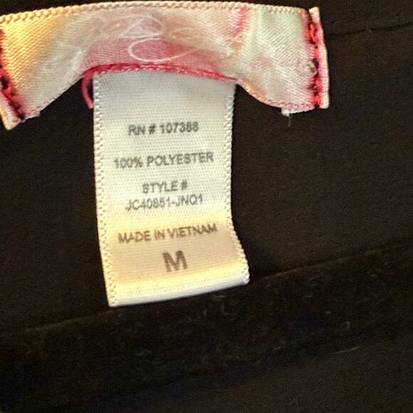 Six Degrees of Separation Sheer Black V-Neck Button Down Top Size Medium - Picture 3 of 3